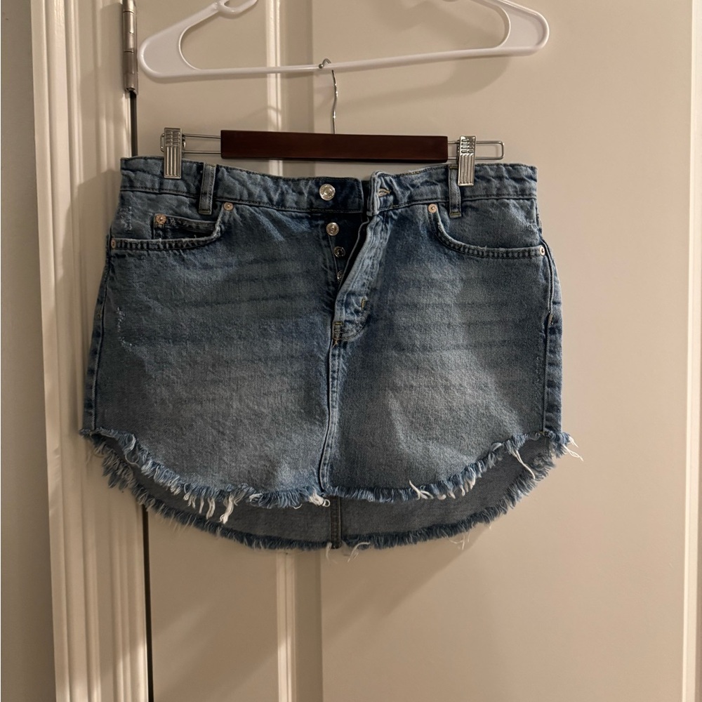 Free People Mini Denim Skirt
